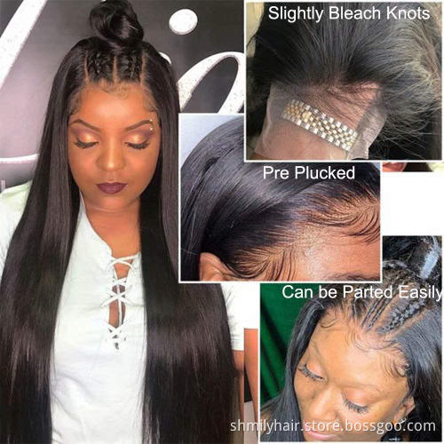 Wholesale Mink Lace Front Wig Vendor Unprocessed Peruvian Hair Virgin Cuticle Aligned Human Hair Frontal 360 Lace Wig Deep Wave